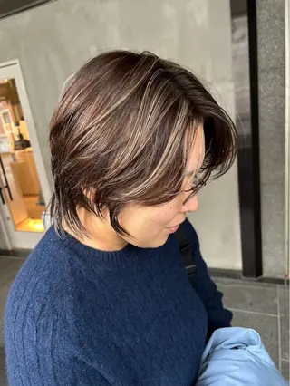 ショート カラー 脱白髪染め❕白髪 ぼかし特化🌟ヨコタのヘアスタイル