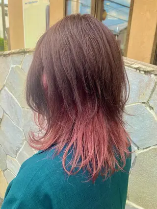 セミロング カラー WEST✂︎前田 明宏✂︎大和高田のヘアスタイル