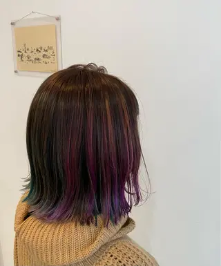 ミディアム カラー わかばやし ゆうこのヘアスタイル