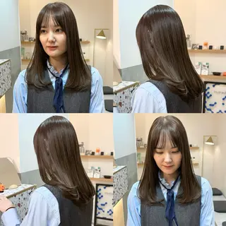 ミディアム 似合わせ/透明感 /レイヤー/りほ🤍のヘアスタイル