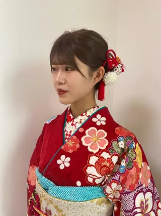 セミロング ヘアアレンジ 松永 梨央のヘアスタイル