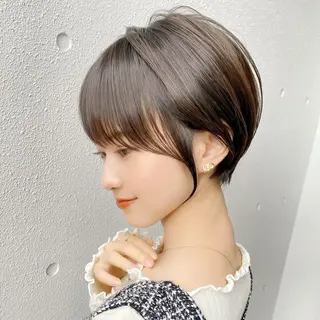ショート カラー lab.by ioe中崎店所属・中北篤志 ショートボブのヘアスタイル