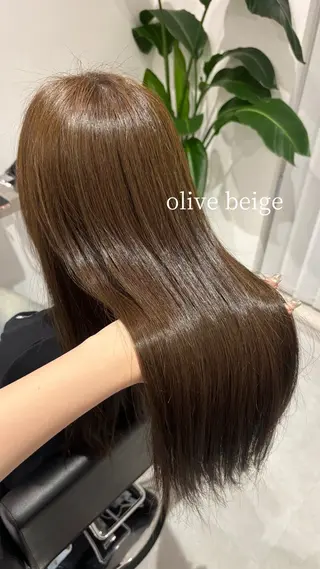 セミロング カラー 艶感×抜け感hair /ReLit 正源のヘアスタイル
