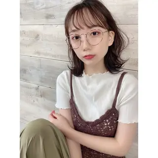 ミディアム カラー ハイライトカラー/ ハイトーン🍀白石のヘアスタイル