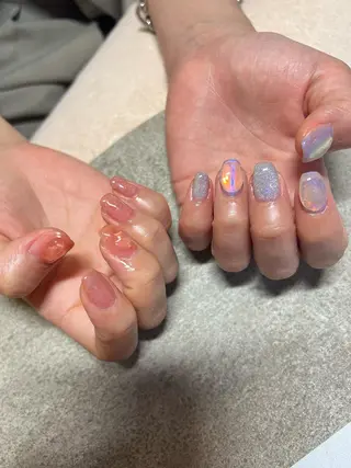 ネイル ちゅるんネイル🪄 耳ツボジュエリー🔗のネイルデザイン