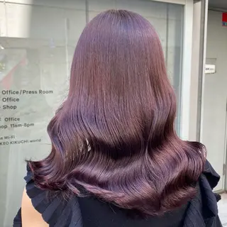 セミロング カラー 大人っぽ♡上品な暖色 ♡ブリーチなし♡のヘアスタイル