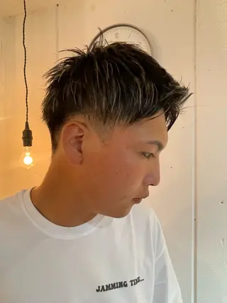 ショート カラー メンズ 京都美容師 塩のヘアスタイル