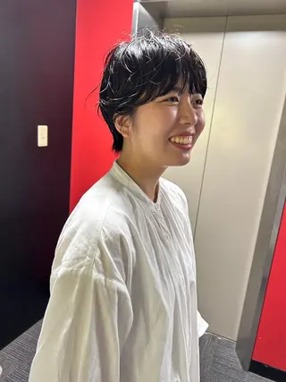 ショート パーマ 西岡 紗代のヘアスタイル