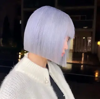 ショート カラー ムラ修正💎 艶髪ハイトーン💎のヘアスタイル