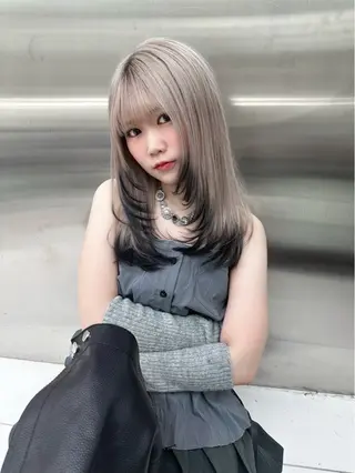 セミロング カラー SALOWIN三軒茶屋店所属・🇰🇷韓国レイヤー の神様🇰🇷のヘアスタイル