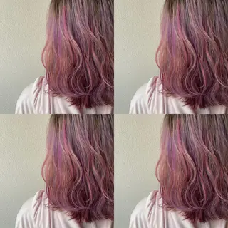 セミロング カラー しゅうさん🍝 麻田秀太郎のヘアスタイル