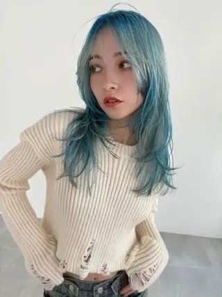ロング カラー anri🤍🎀 艶カラーのヘアスタイル