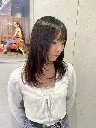 セミロング 池袋/似合わせ/縮毛 髪質改善【ugen】のヘアスタイル