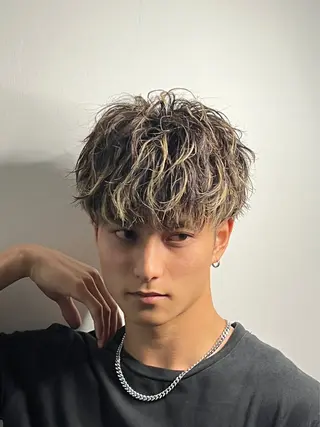 ミディアム カラー メンズ EN所属・EN 長澤 友吾のヘアスタイル