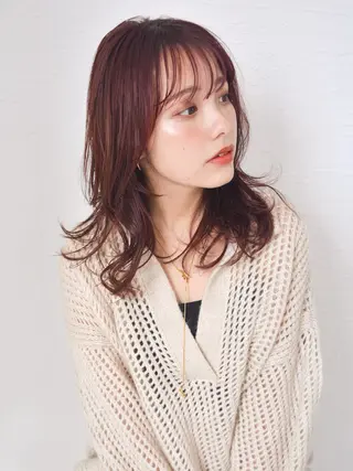 セミロング カラー ヘアアレンジ unica by milly 【緑地公園】所属・大野 優希のヘアスタイル