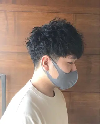 ショート パーマ メンズ 村上 楓弥のヘアスタイル
