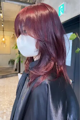 ミディアム カラー risako🇰🇷 韓国ヘア/レイヤーのヘアスタイル