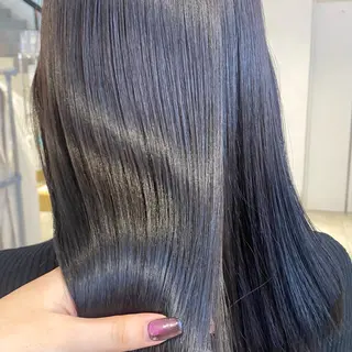 ロング カラー 酸性ストレート・ メンズ 三原 楊子のヘアスタイル