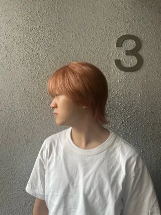 カラー メンズ 中川 蓮のヘアスタイル