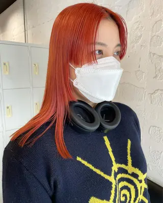 ミディアム カラー ヘアアレンジ satsuki 暖色・ブラウンカラーのヘアスタイル