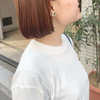 ミディアム カラー ヘアアレンジ 🫧透明感カラー/ ボブ/小笠原🪽のヘアスタイル