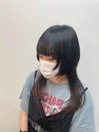 セミロング CARE ．KOBE所属・京谷 日向のヘアスタイル