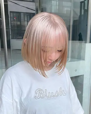 ミディアム カラー 色落ち綺麗透明感カラ /ボブ/ナカツヒカルのヘアスタイル