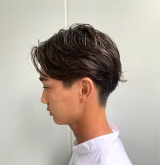 ショート カラー パーマ メンズ ainico.所属・明治神宮前 NANAMIのヘアスタイル