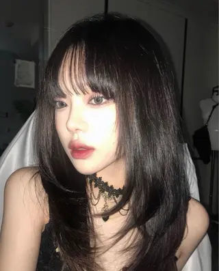 ロング ヘアアレンジ 💎韓国/ レイヤー カット/ 暖色🫧のヘアスタイル