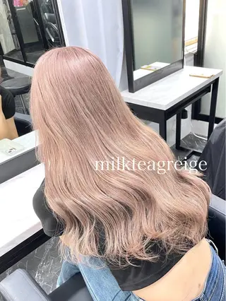 ロング カラー エクステ🩵ブリーチ 韓国ヘア🩵KAEのヘアスタイル