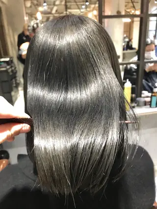 ミディアム カラー 髪質改善/艶髪特化 /柔らかさ/清水翔矢のヘアスタイル