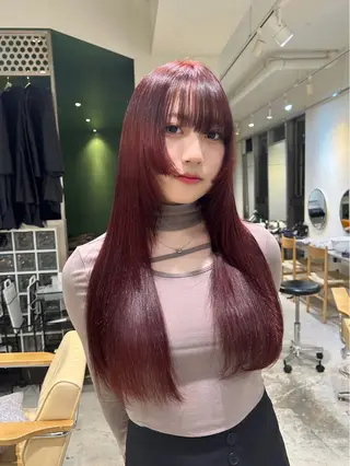 ロング カラー mahiro/暖色 カラー/カットモデルのヘアスタイル