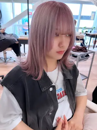 セミロング カラー お肌トーン🆙カラー 全ての女性を艶髪にのヘアスタイル