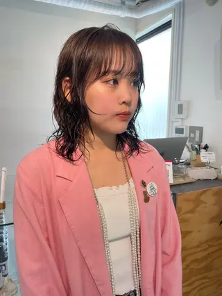 ミディアム カラー sakura🌸 レイヤー/韓国ヘアのヘアスタイル