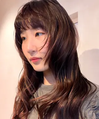 セミロング カラー 🍈yurina 福岡/パーマ🍈のヘアスタイル