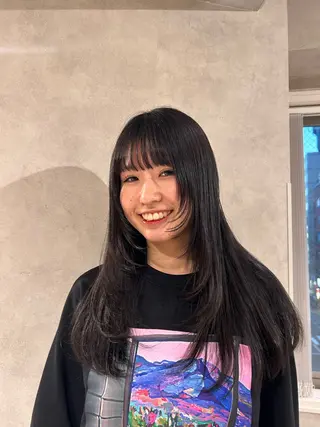 ロング カラー ayano🍒パーマ 暖色カラーのヘアスタイル