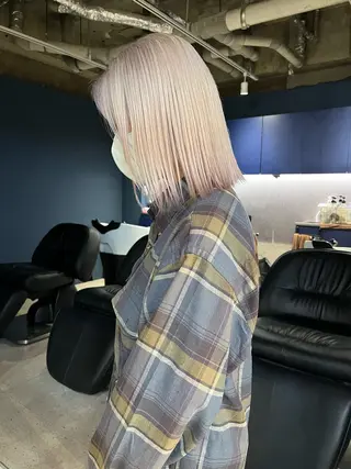 ショート ハイトーン/メンズ/ ボブ RINのヘアスタイル