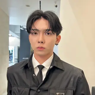 ショート パーマ メンズ 岡田大志🇰🇷 中/韓メンズヘアのヘアスタイル