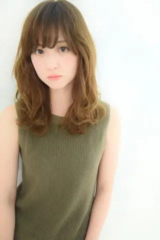 セミロング カラー パーマ ヘアアレンジ メンズ キッズ ネイル マツエク・マツパ MODEK's西宮店 マネージャー神道有基のヘアスタイル