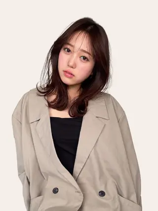 ミディアム ニワ/レイヤーカット /透明感カラー💎のヘアスタイル