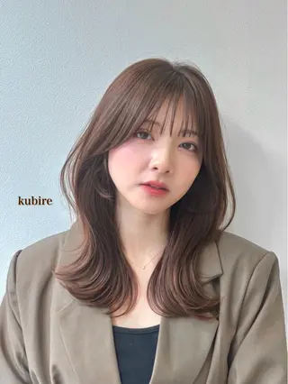 ミディアム カラー ren ボブロブ/ミディアムのヘアスタイル