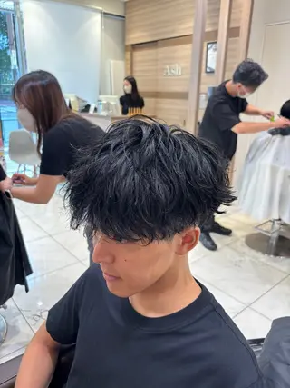 パーマ メンズ 山本 侑平のヘアスタイル