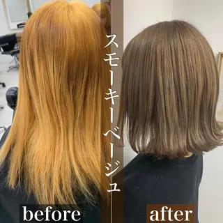 ミディアム カラー FRAME+spa&hair roomなんば駅前店所属・🌸MAYU🌸 ハイトーン➕レイヤーのヘアスタイル