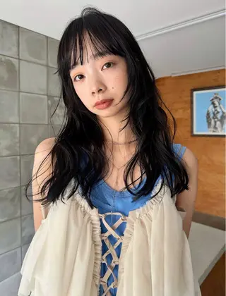セミロング カラー 榛地 渉馬のヘアスタイル