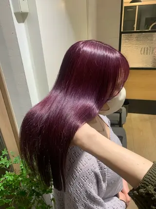 ロング カラー soëll所属・☺︎そぶえ　ゆうな/ 暖色カラー/縮毛矯正のヘアスタイル