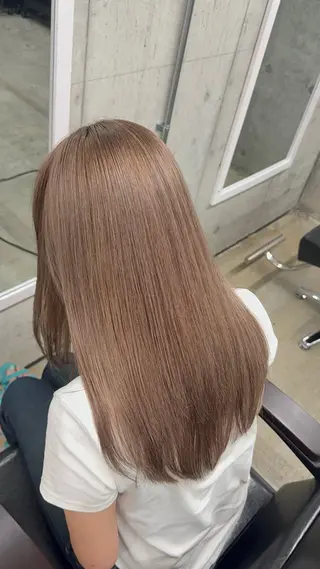 ミディアム sense academy四谷所属・ブリーチ/ 縮毛矯正/IKEDAのヘアスタイル