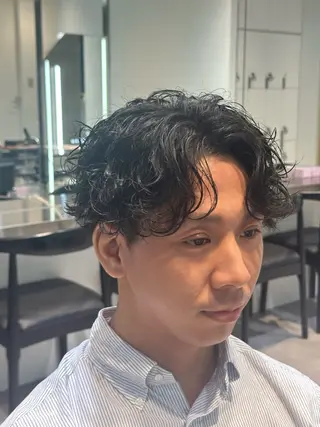 ショート メンズ 似合わせパーマ🔥 河浪  大智のヘアスタイル