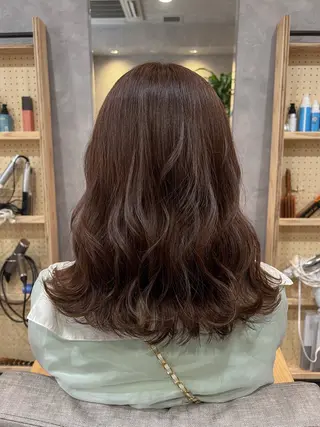 ミディアム カラー 中村 ひなたのヘアスタイル