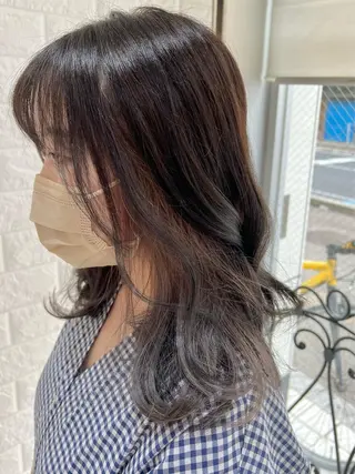 セミロング カラー 韓国ヘア ♡tomimaのヘアスタイル