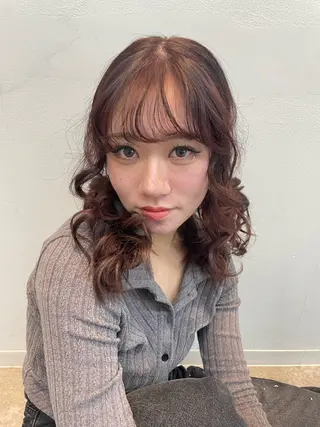 カラー 札幌クロスパーマ /🎀柴田ひな🎀のヘアスタイル